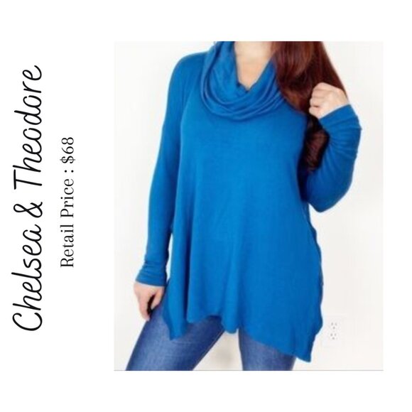 NWT Chelsea & Theodore Cowl At The Moon Tunic Size  Large - Picture 1 of 8